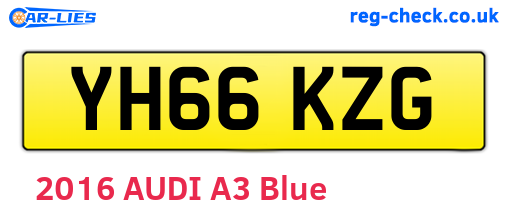 YH66KZG are the vehicle registration plates.