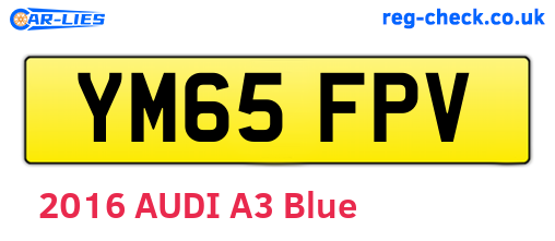YM65FPV are the vehicle registration plates.