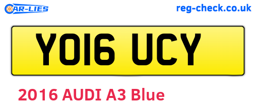 YO16UCY are the vehicle registration plates.