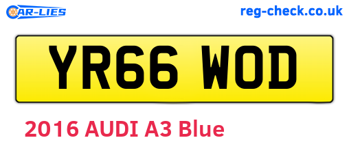 YR66WOD are the vehicle registration plates.