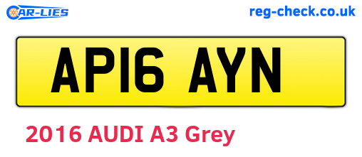 AP16AYN are the vehicle registration plates.