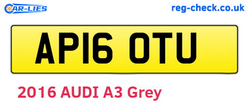 AP16OTU are the vehicle registration plates.
