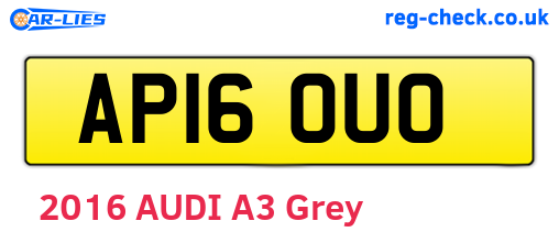 AP16OUO are the vehicle registration plates.