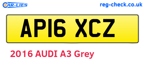 AP16XCZ are the vehicle registration plates.
