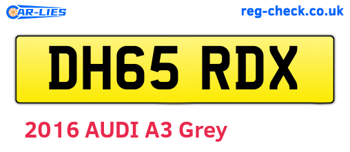 DH65RDX are the vehicle registration plates.