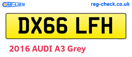 DX66LFH are the vehicle registration plates.