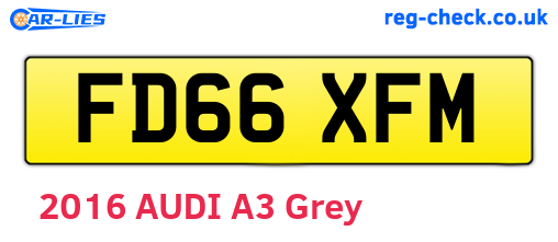 FD66XFM are the vehicle registration plates.