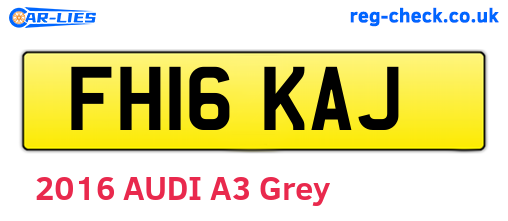 FH16KAJ are the vehicle registration plates.