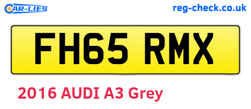FH65RMX are the vehicle registration plates.