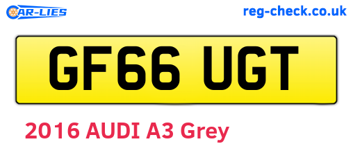 GF66UGT are the vehicle registration plates.