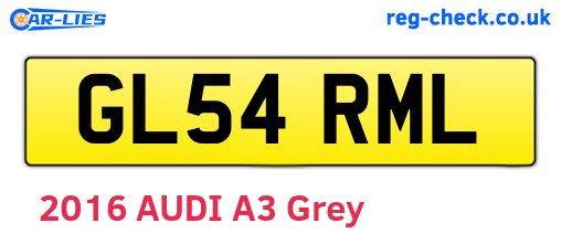 GL54RML are the vehicle registration plates.