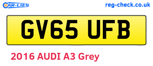 GV65UFB are the vehicle registration plates.