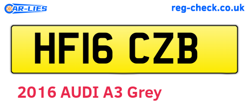 HF16CZB are the vehicle registration plates.