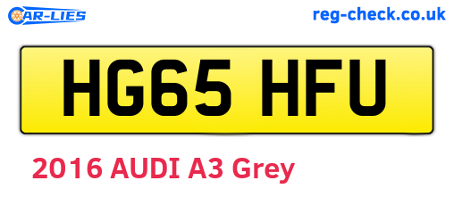 HG65HFU are the vehicle registration plates.