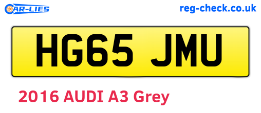 HG65JMU are the vehicle registration plates.