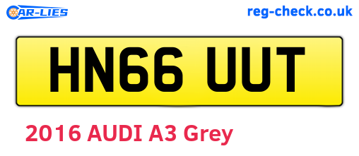 HN66UUT are the vehicle registration plates.