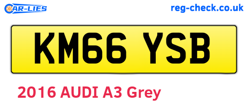KM66YSB are the vehicle registration plates.