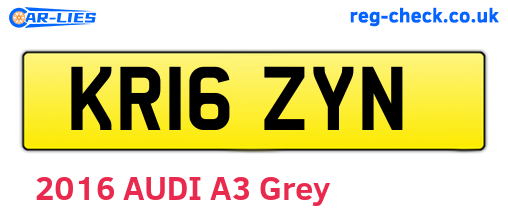 KR16ZYN are the vehicle registration plates.