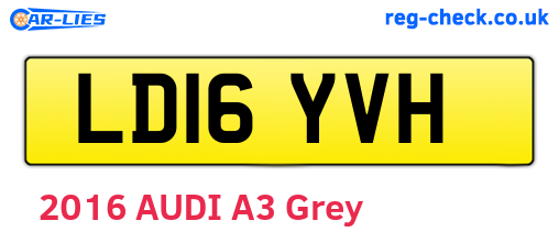 LD16YVH are the vehicle registration plates.