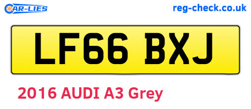 LF66BXJ are the vehicle registration plates.