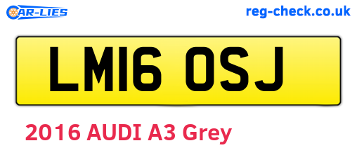 LM16OSJ are the vehicle registration plates.