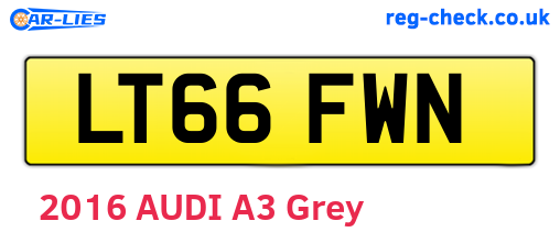 LT66FWN are the vehicle registration plates.