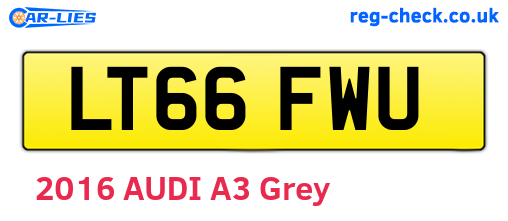 LT66FWU are the vehicle registration plates.