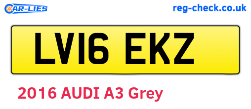 LV16EKZ are the vehicle registration plates.