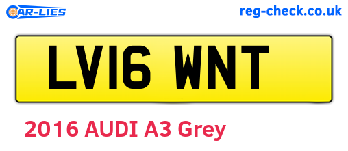 LV16WNT are the vehicle registration plates.
