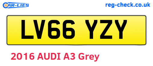 LV66YZY are the vehicle registration plates.