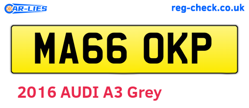 MA66OKP are the vehicle registration plates.