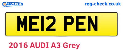 ME12PEN are the vehicle registration plates.