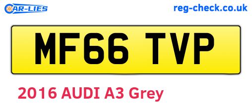 MF66TVP are the vehicle registration plates.