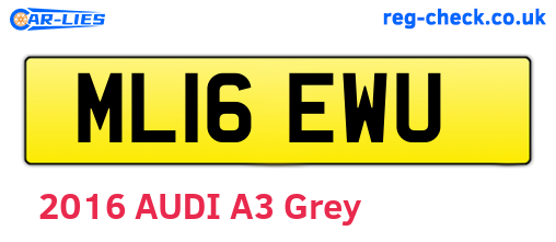 ML16EWU are the vehicle registration plates.