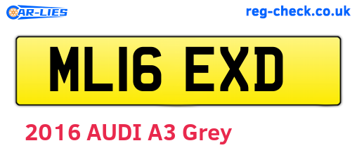 ML16EXD are the vehicle registration plates.