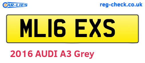 ML16EXS are the vehicle registration plates.