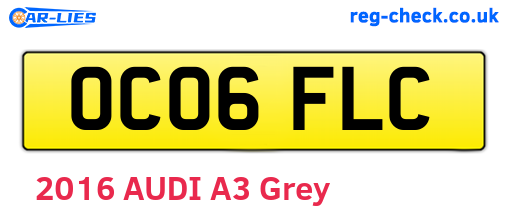 OC06FLC are the vehicle registration plates.