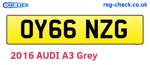 OY66NZG are the vehicle registration plates.