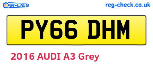 PY66DHM are the vehicle registration plates.