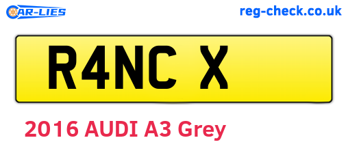 R4NCX are the vehicle registration plates.