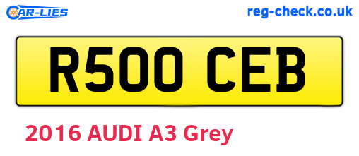 R500CEB are the vehicle registration plates.