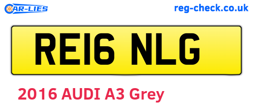 RE16NLG are the vehicle registration plates.
