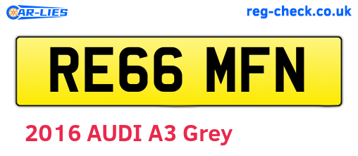 RE66MFN are the vehicle registration plates.