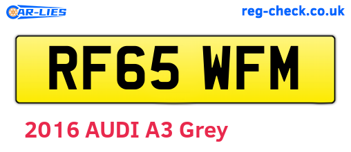 RF65WFM are the vehicle registration plates.