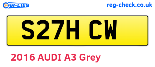 S27HCW are the vehicle registration plates.