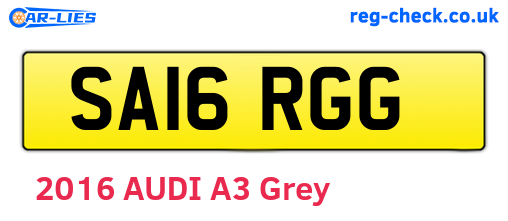 SA16RGG are the vehicle registration plates.