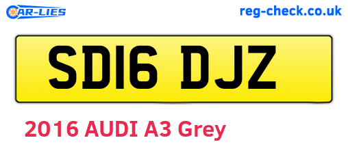SD16DJZ are the vehicle registration plates.