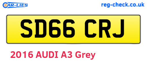 SD66CRJ are the vehicle registration plates.