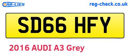 SD66HFY are the vehicle registration plates.