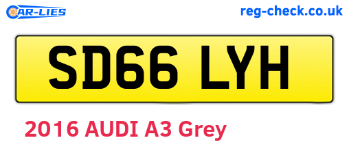 SD66LYH are the vehicle registration plates.